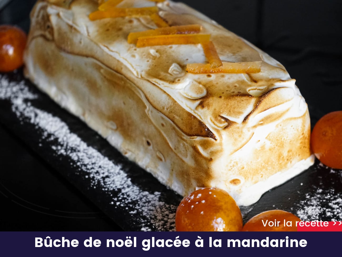 Bûche de noël glacée à la mandarine